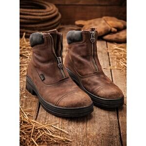 Ariat Gore Tex Leather Zip Ankle Boots Waterproof Riding Work Shoes Women's 6